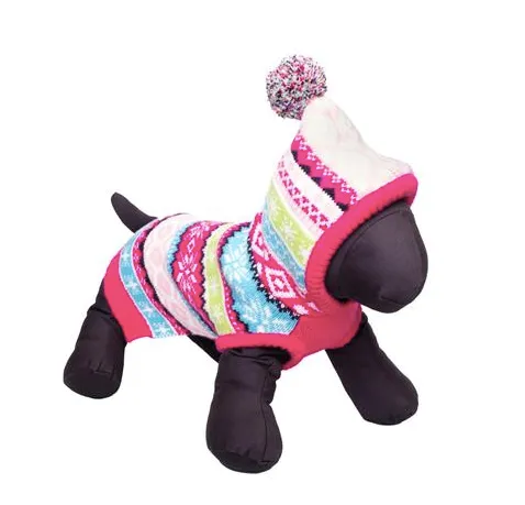 Pink Fairisle Hoodie Sweater