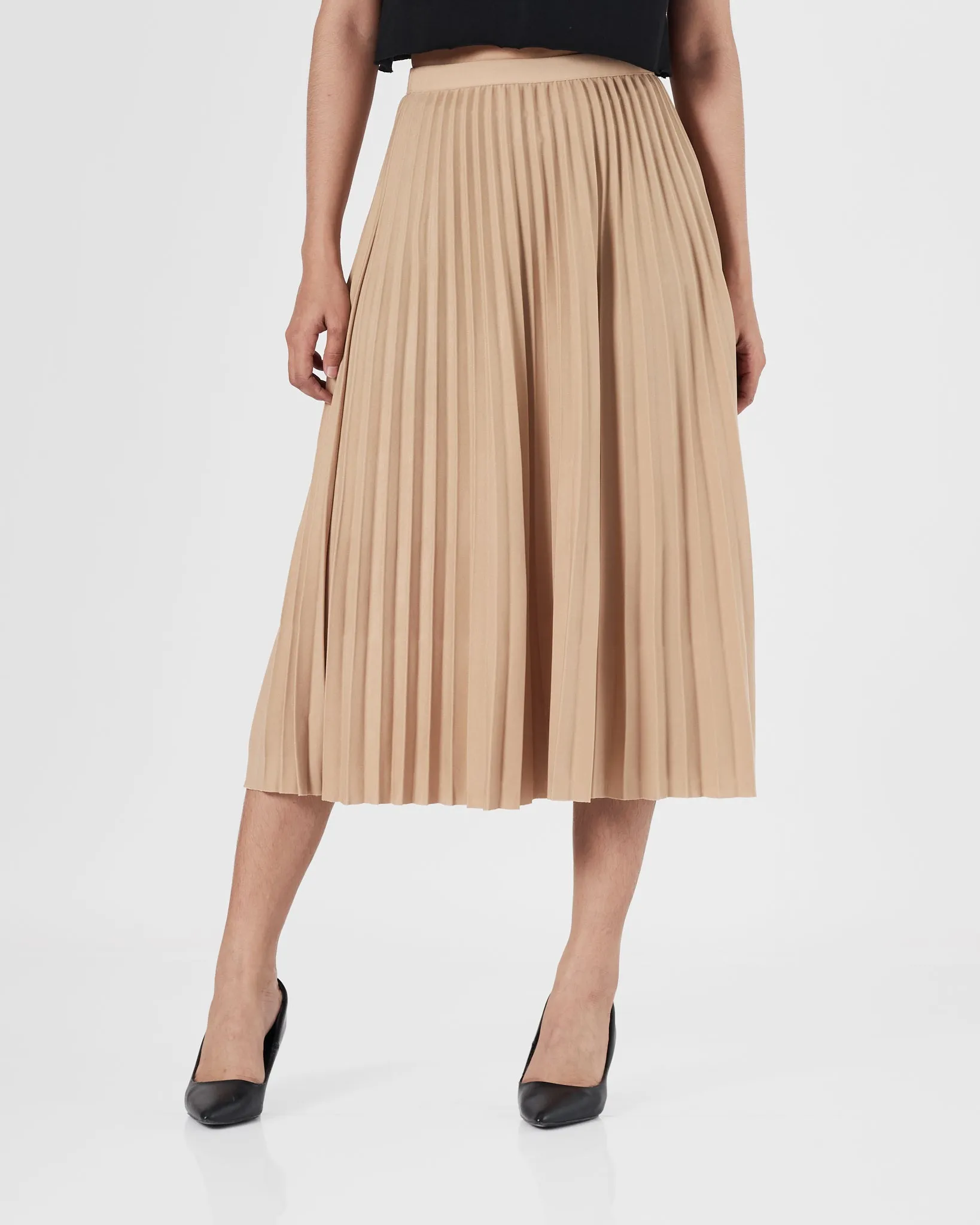 Pleated Lady Cream Skirts 15.90