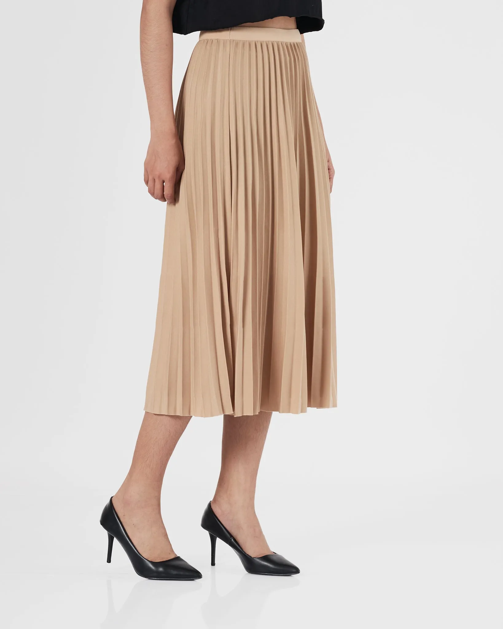 Pleated Lady Cream Skirts 15.90