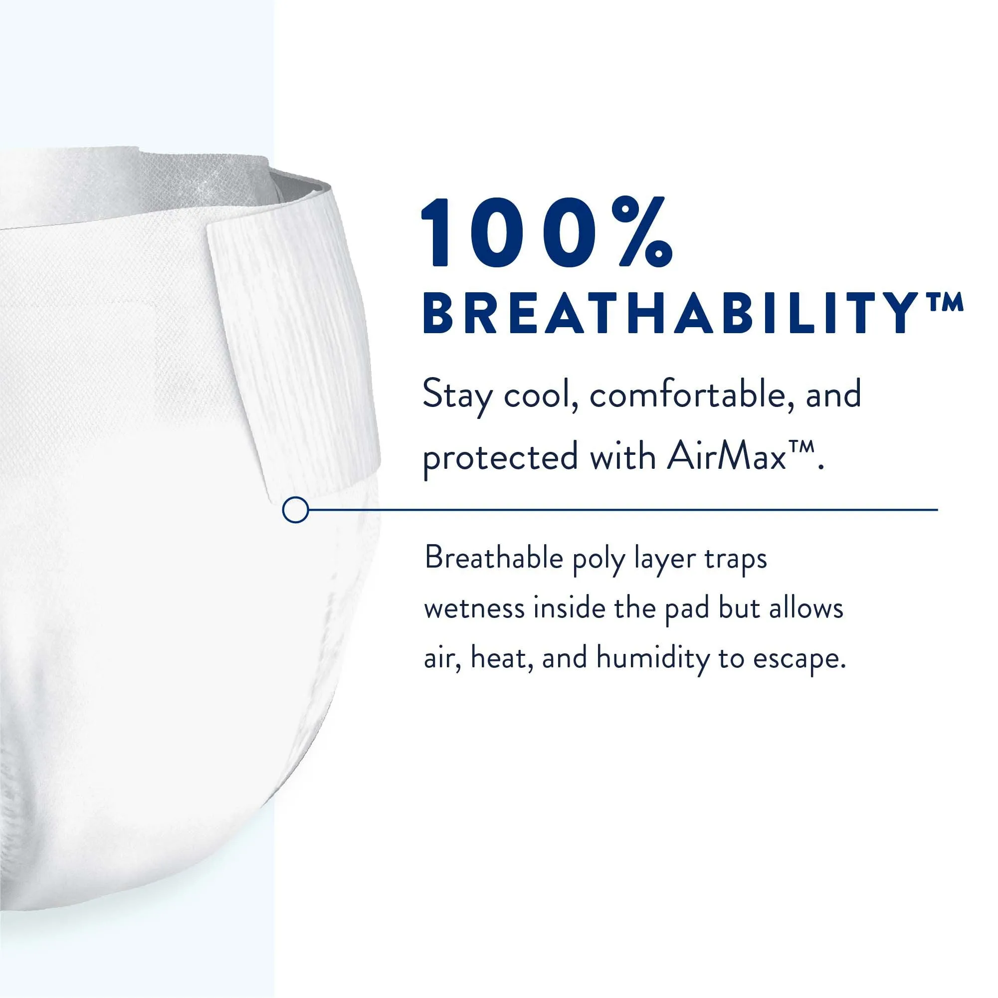 Prevail AIR Overnight Briefs, Heavy Absorbency, Unisex Adult, Disposable, Size 2, 45 to 62 Inch, Large, Orange, 72 ct