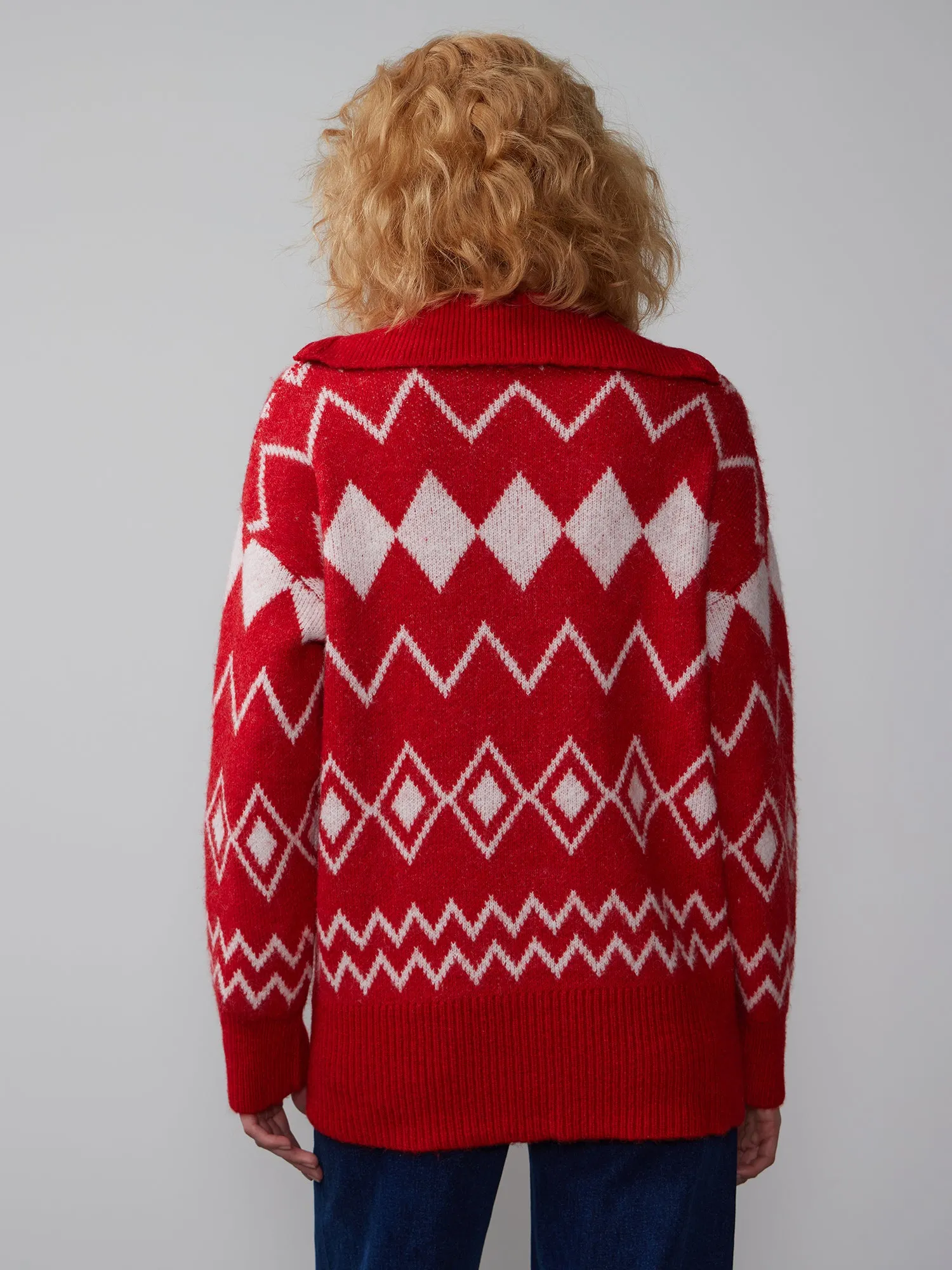 Quarter Zip Fairisle Sweater