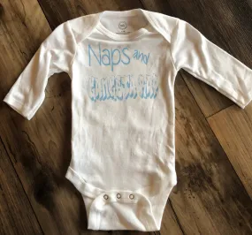 "Naps & Gangster Rap" White Longsleeve Onesie