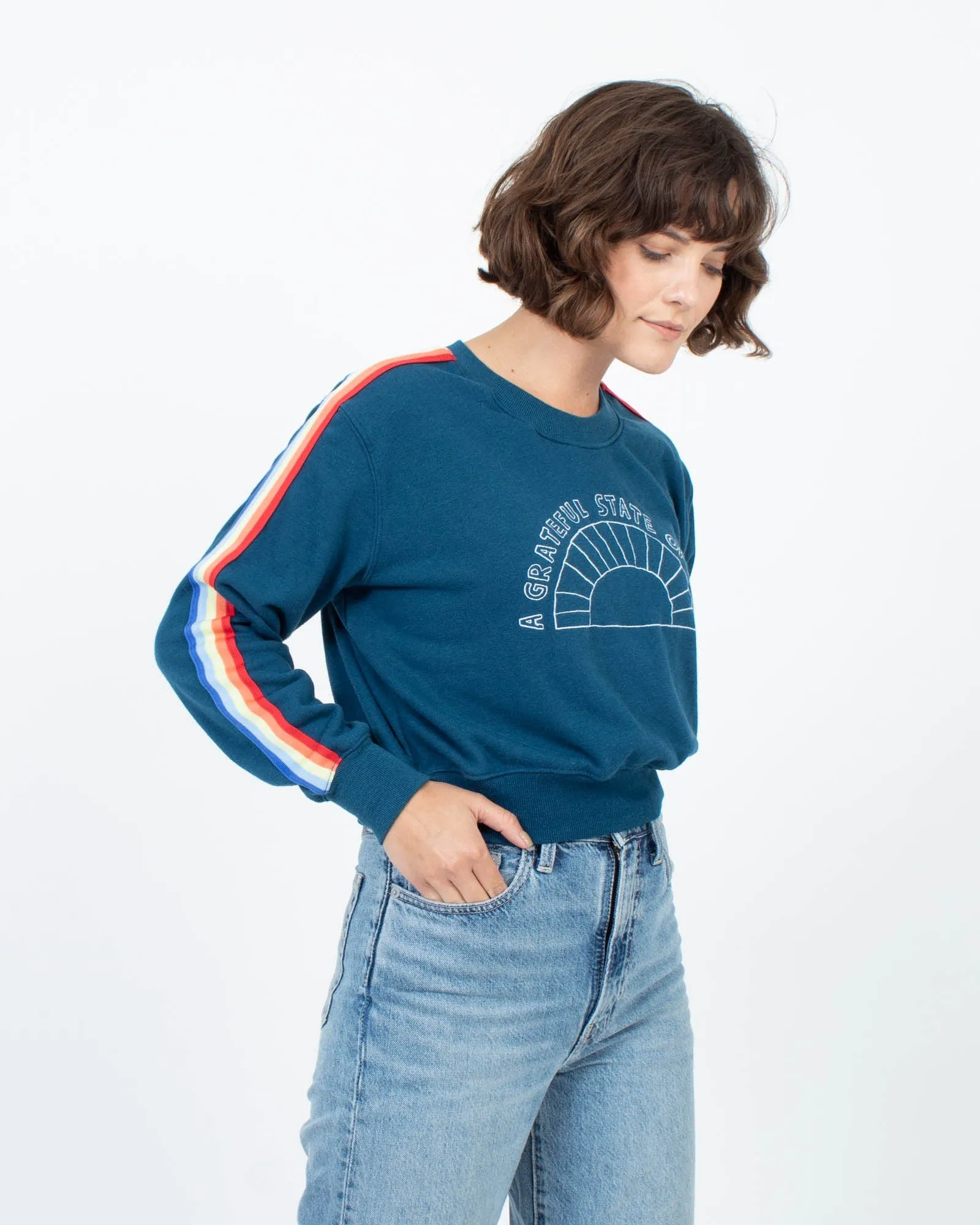 Rainbow Stripe Pullover