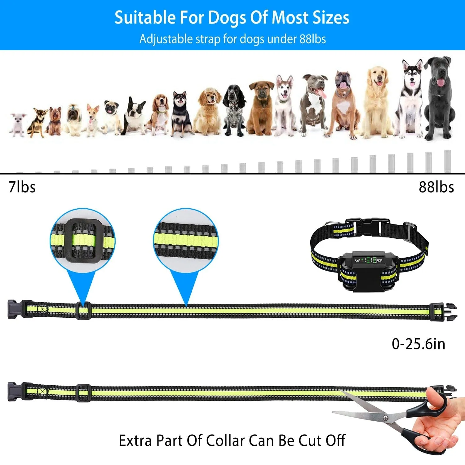 Rechargeable Waterproof Beep Vibration Static Stimulation Bark Stopper