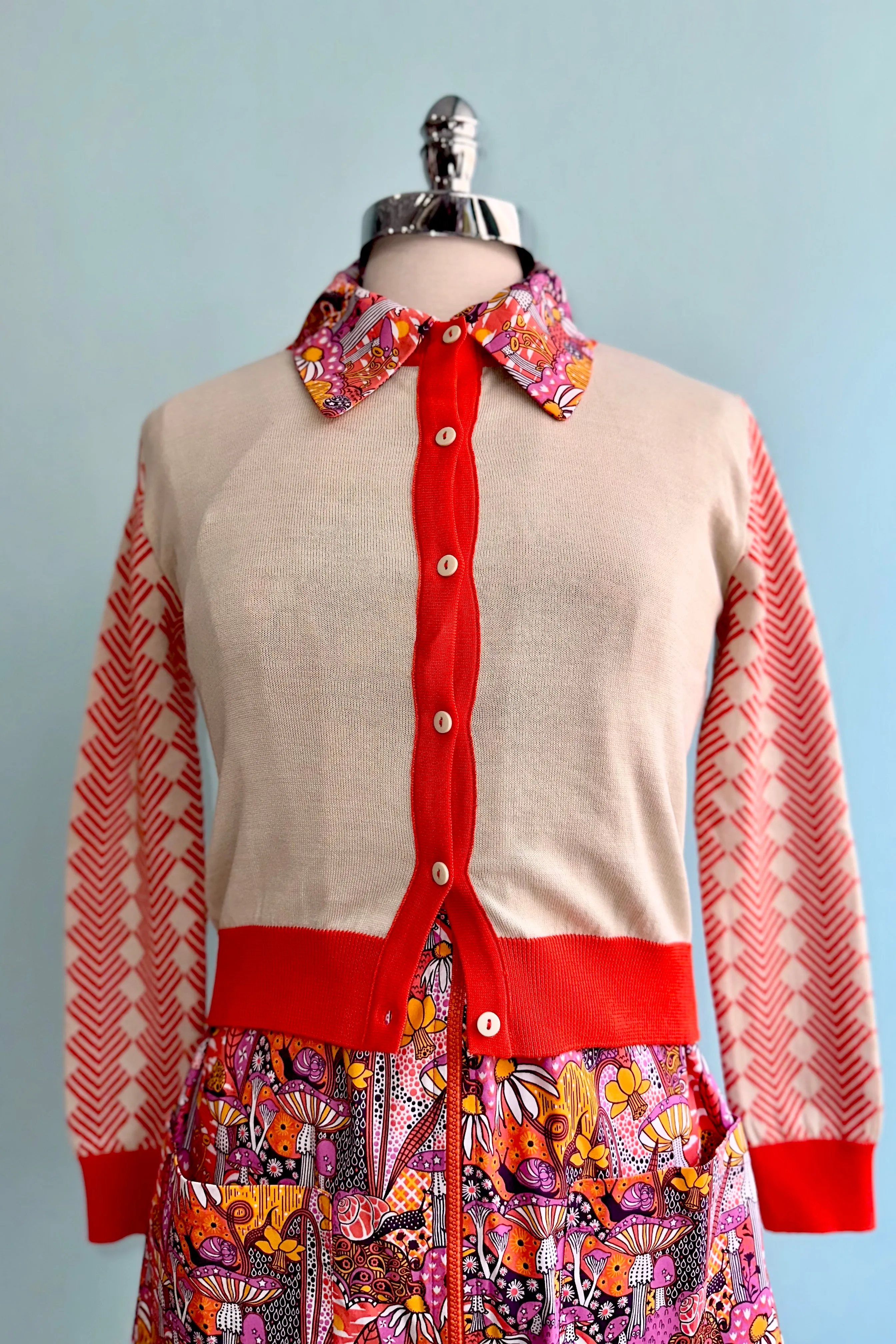 Red Large Tiger Vera Cardigan by Palava