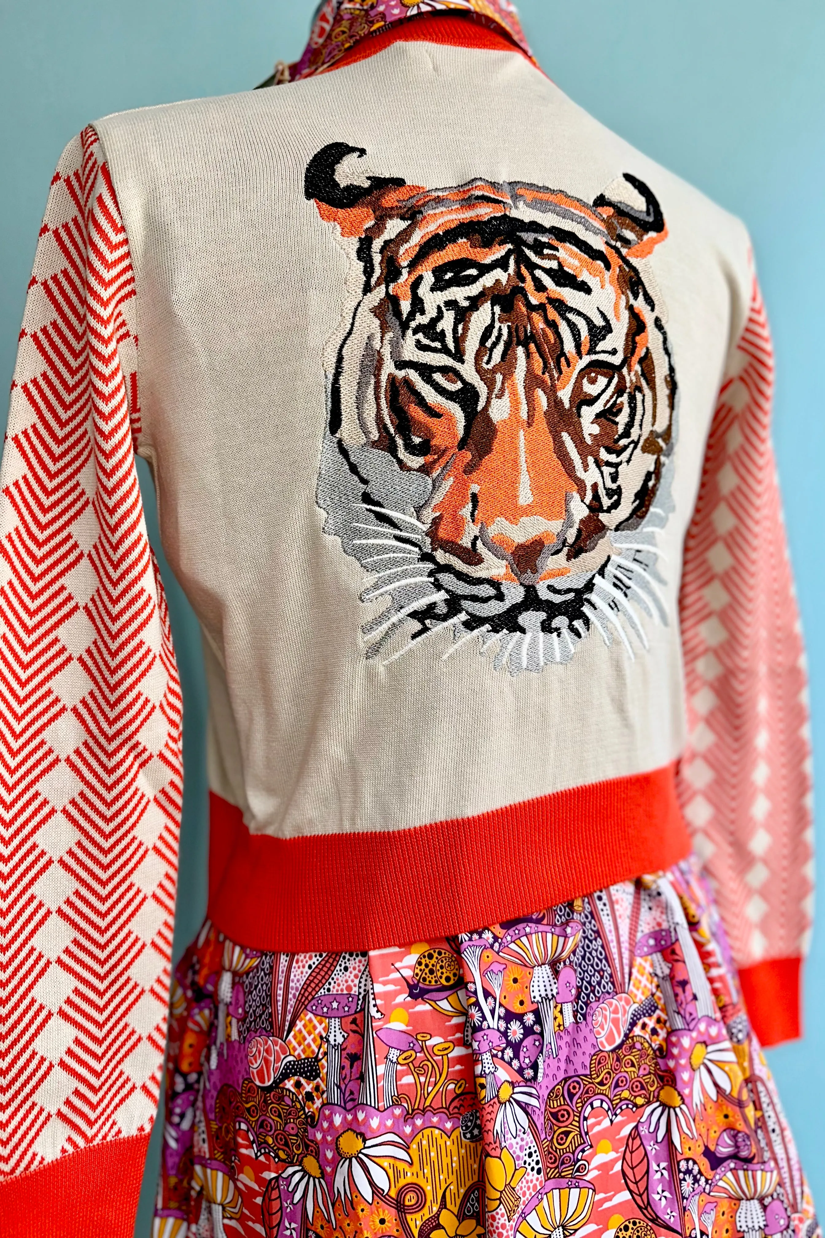 Red Large Tiger Vera Cardigan by Palava