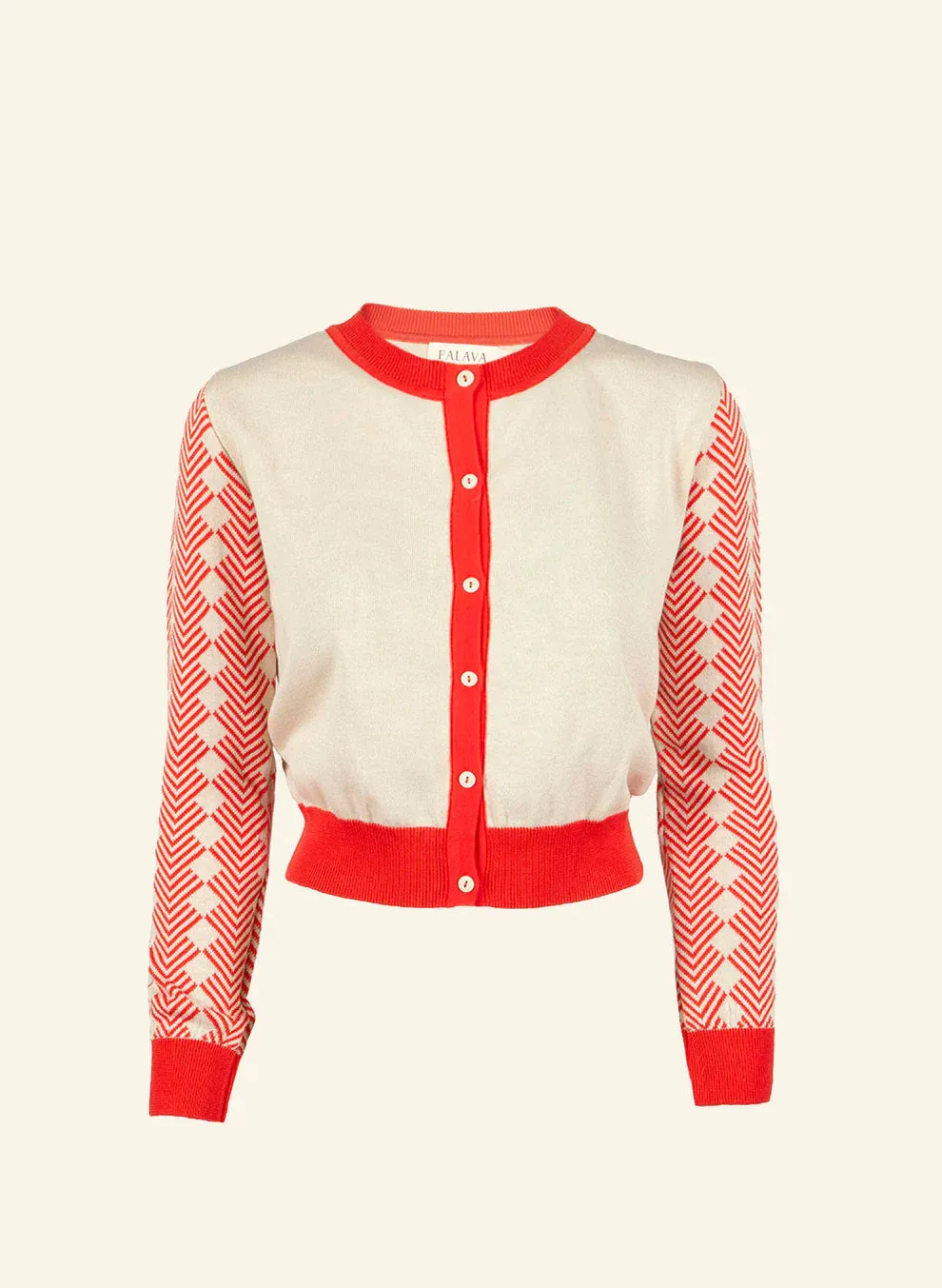 Red Large Tiger Vera Cardigan by Palava
