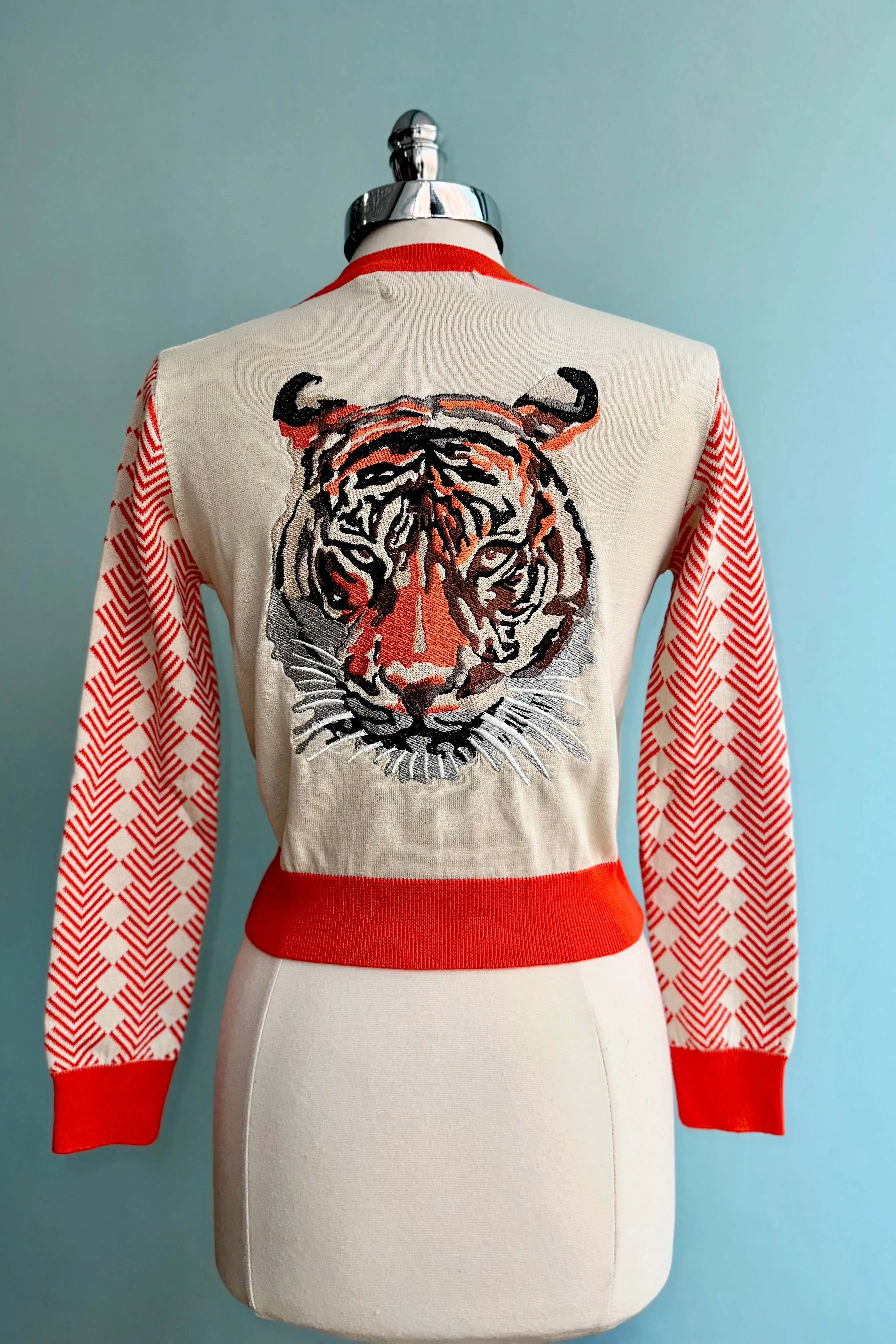 Red Large Tiger Vera Cardigan by Palava