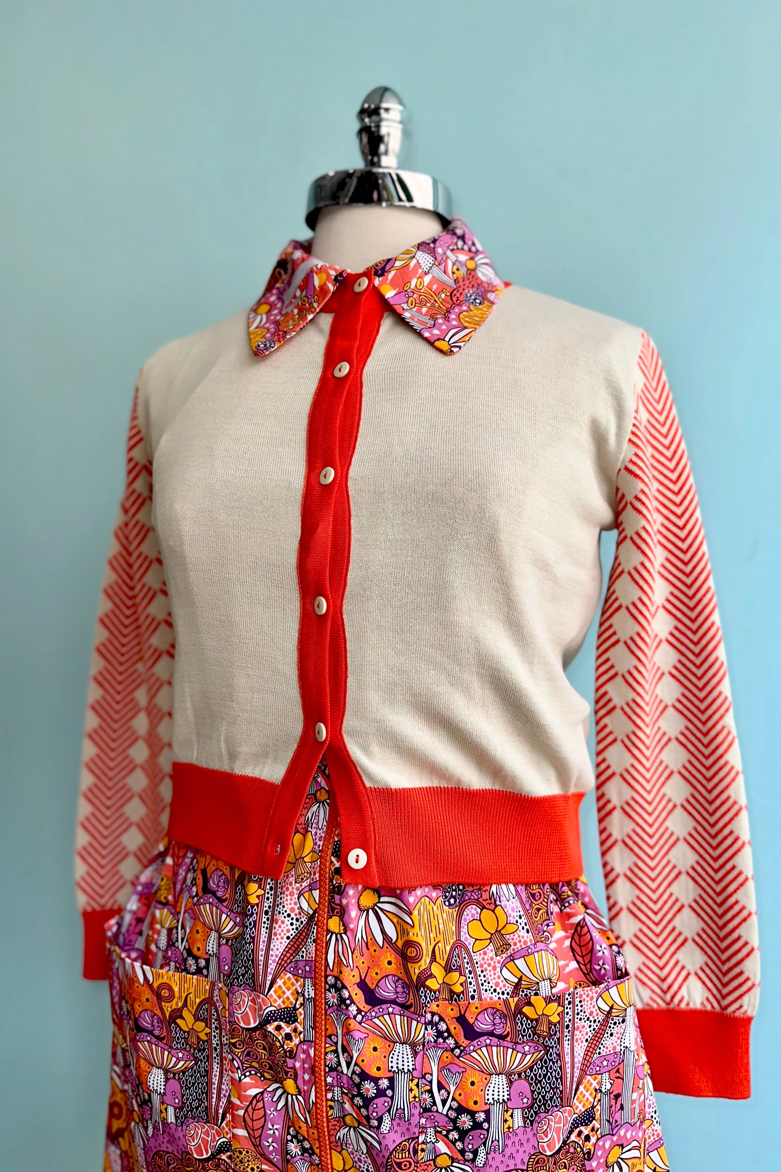 Red Large Tiger Vera Cardigan by Palava