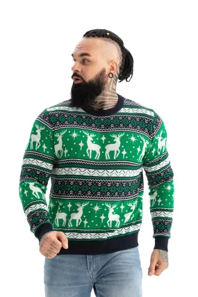 Reindeer on Repeat Green | Men