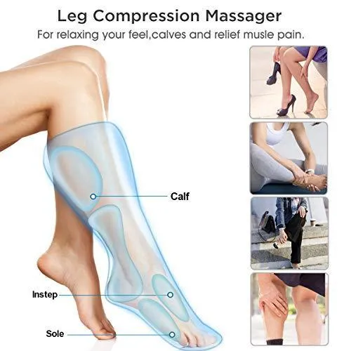 RENPHO Leg Massager for Relaxation, Compression Massage for Foot and Calf , with 3 Intensity 2 Modes, Useful for Circulation and Leg Muscle Fatigue Relief, Mothers Day Gifts