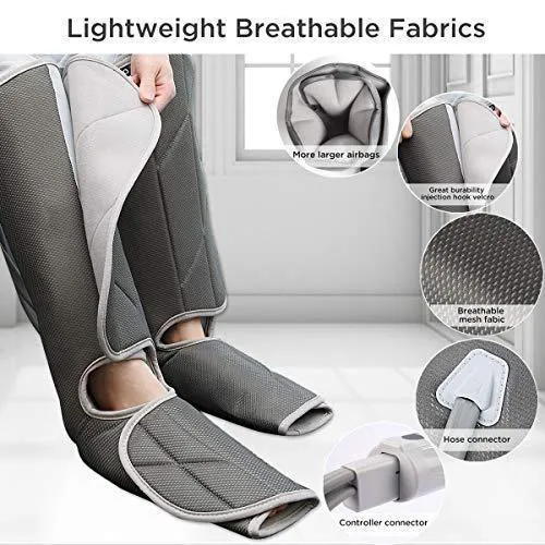 RENPHO Leg Massager for Relaxation, Compression Massage for Foot and Calf , with 3 Intensity 2 Modes, Useful for Circulation and Leg Muscle Fatigue Relief, Mothers Day Gifts