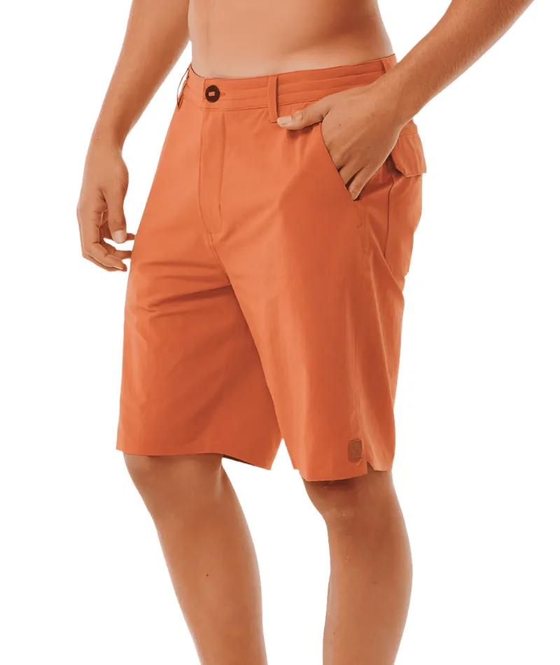 RIP CURL Boardwalk Global Entry Hybrid Shorts Terracotta