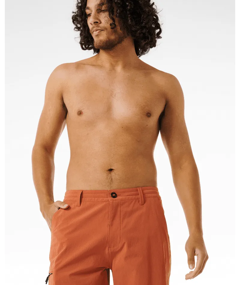 RIP CURL Boardwalk Global Entry Hybrid Shorts Terracotta