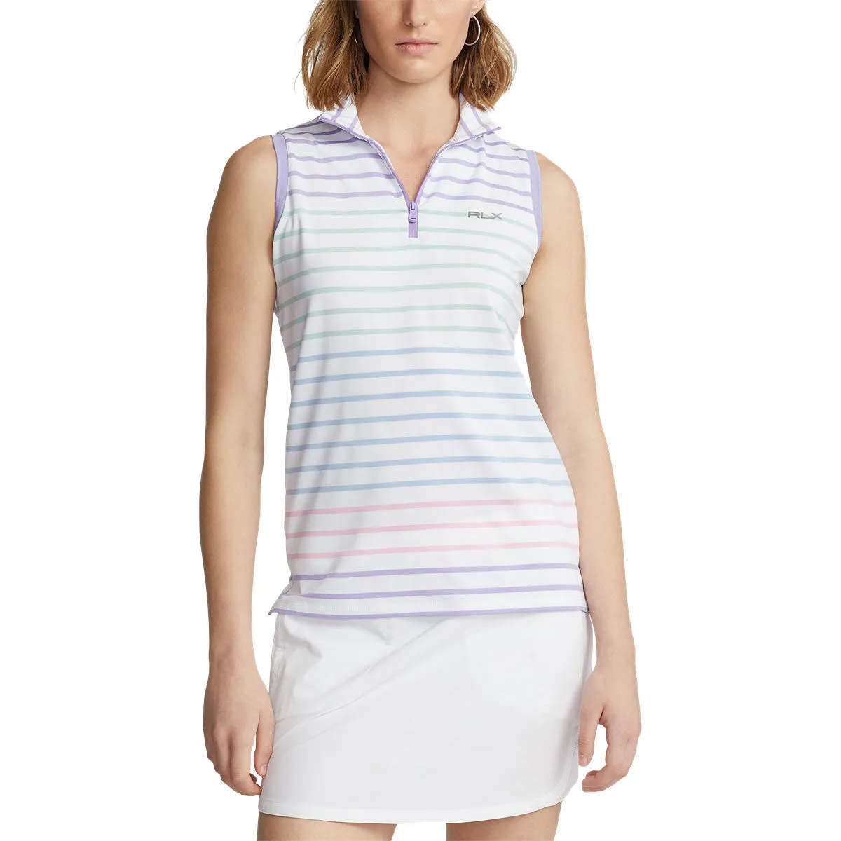 RLX Ralph Lauren Printed Airflow Ombre Womens Sleeveless Golf Polo