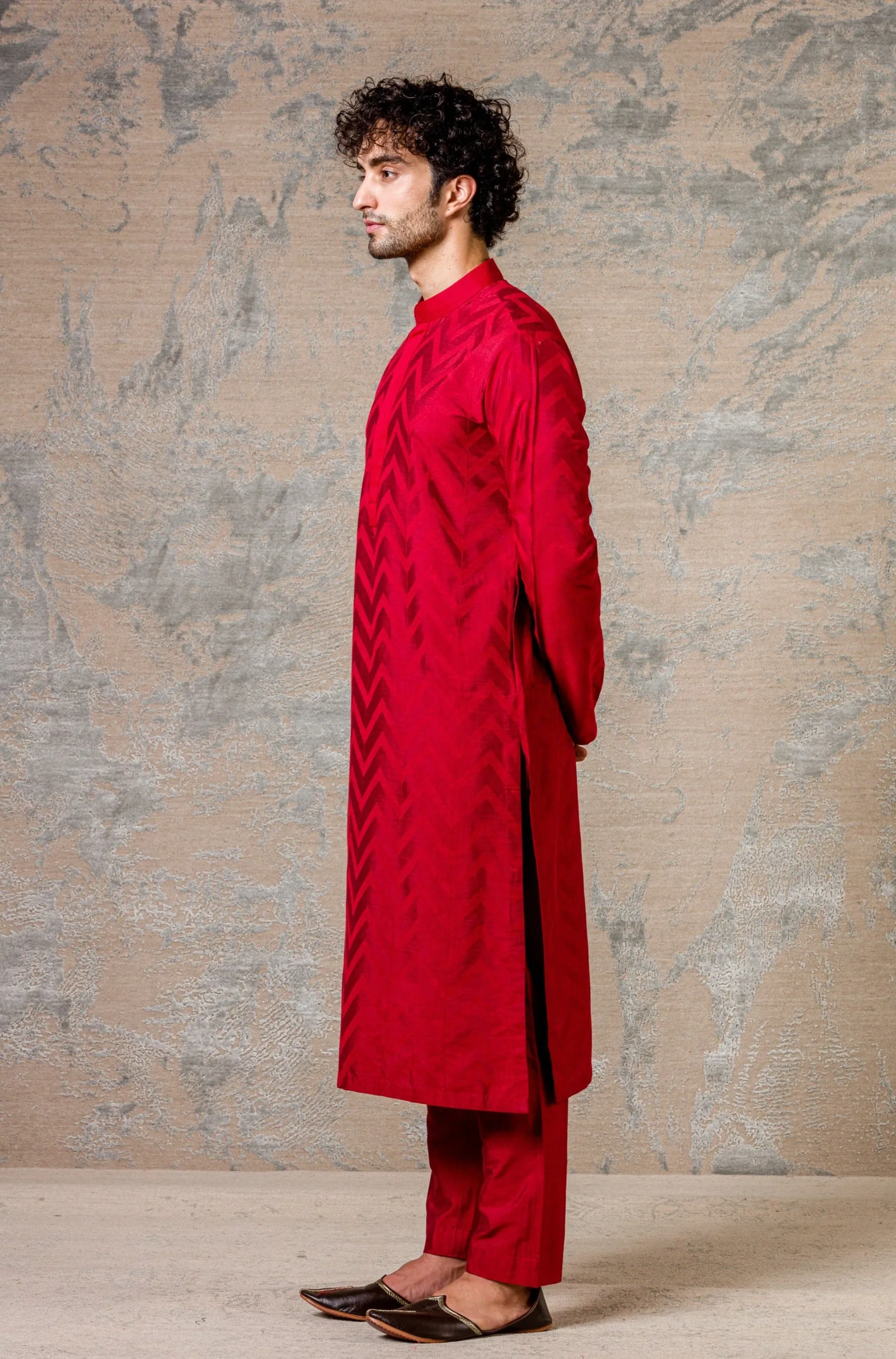 Scarlet Red Kurta Set