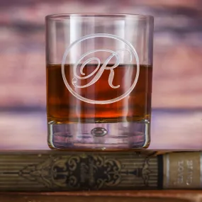 Script Font Engraved Scotch Whiskey Bar Glass