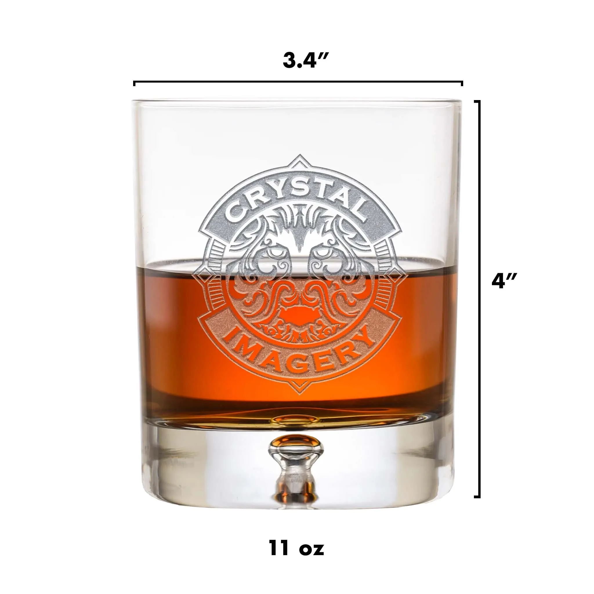 Skull and Bones Whiskey Bourbon Rocks Glass
