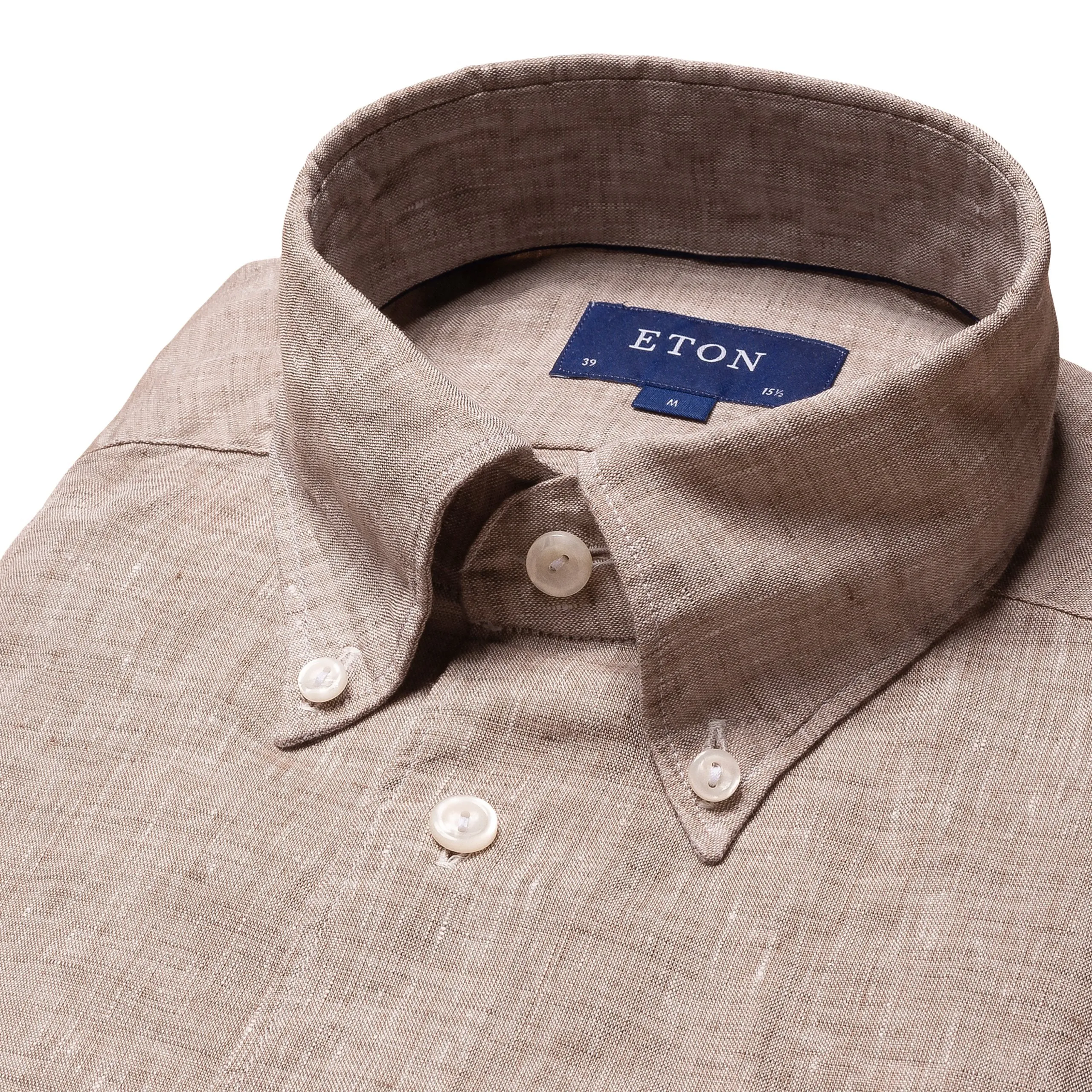 Slim Fit Casual Organic Linen with Button Down Collar