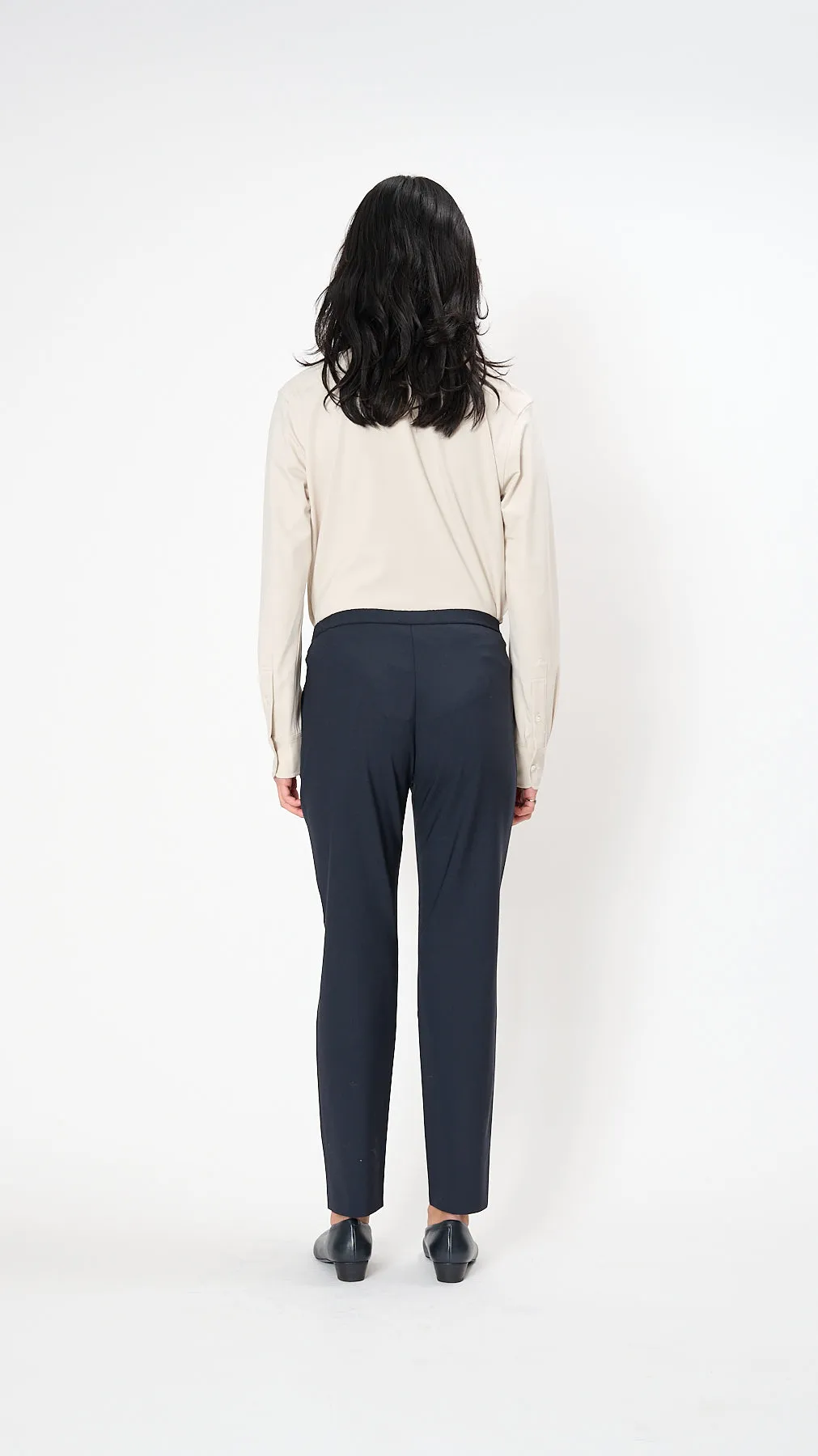 Slim Pull On Pant in Navy