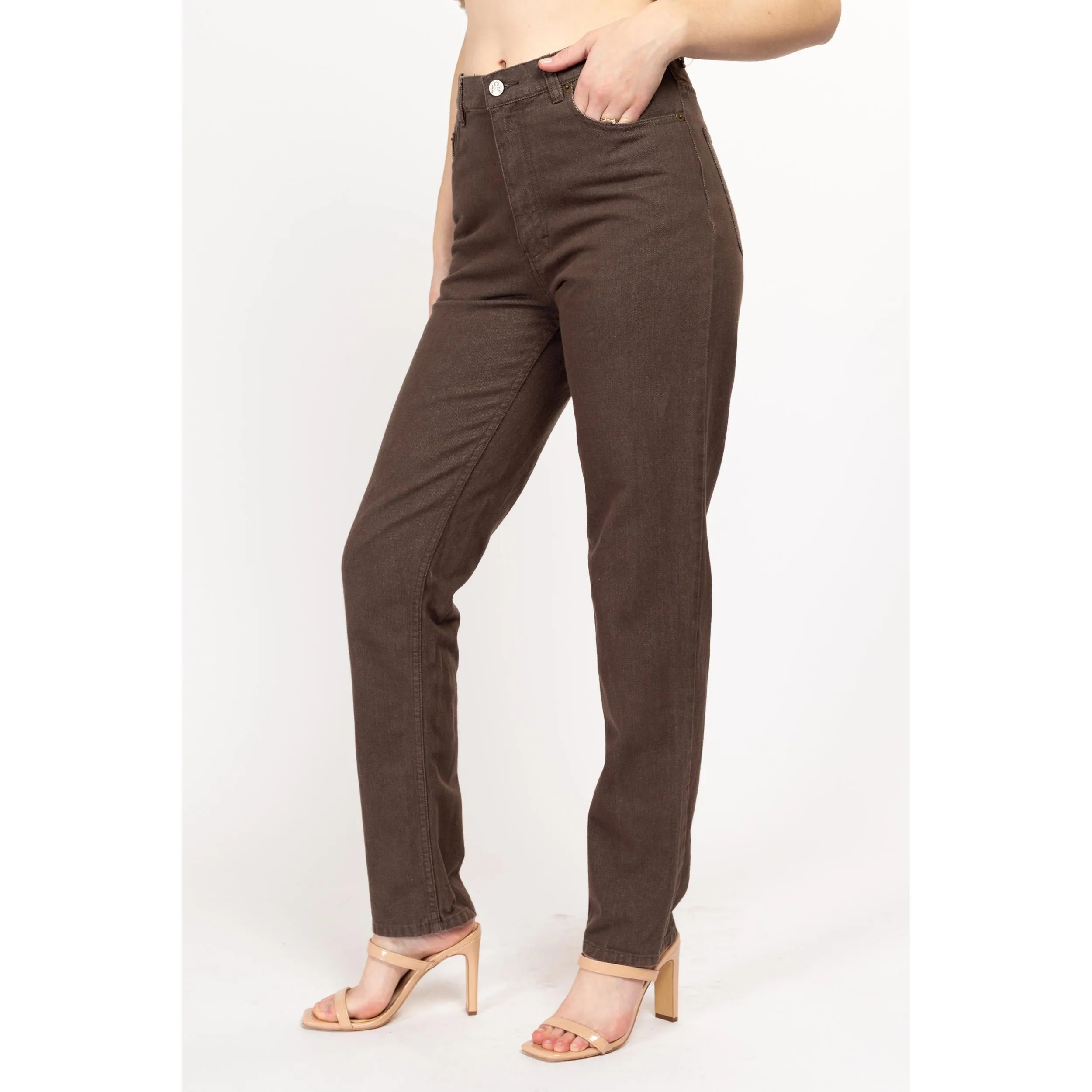 Small Vintage Calvin Klein Brown Relaxed Fit Jeans Size 6