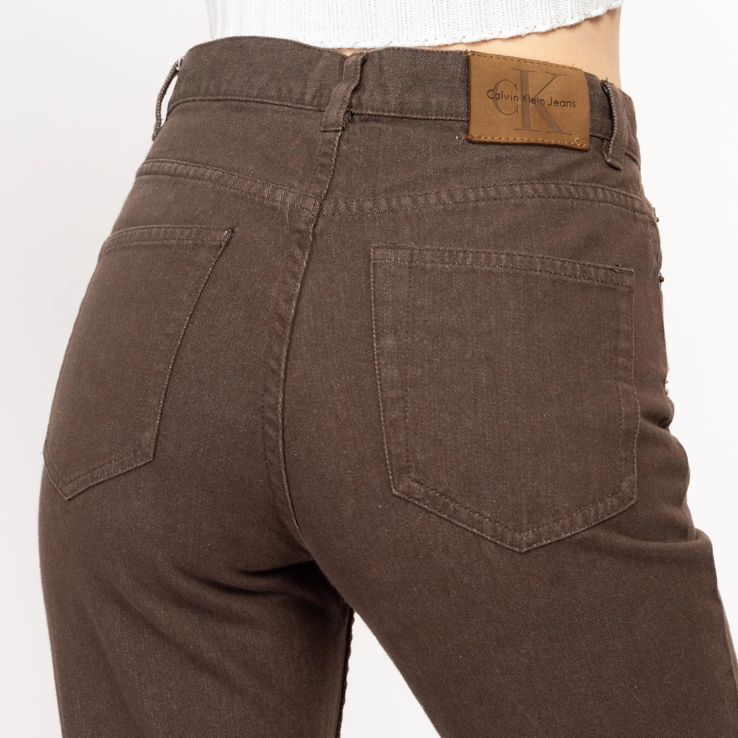 Small Vintage Calvin Klein Brown Relaxed Fit Jeans Size 6