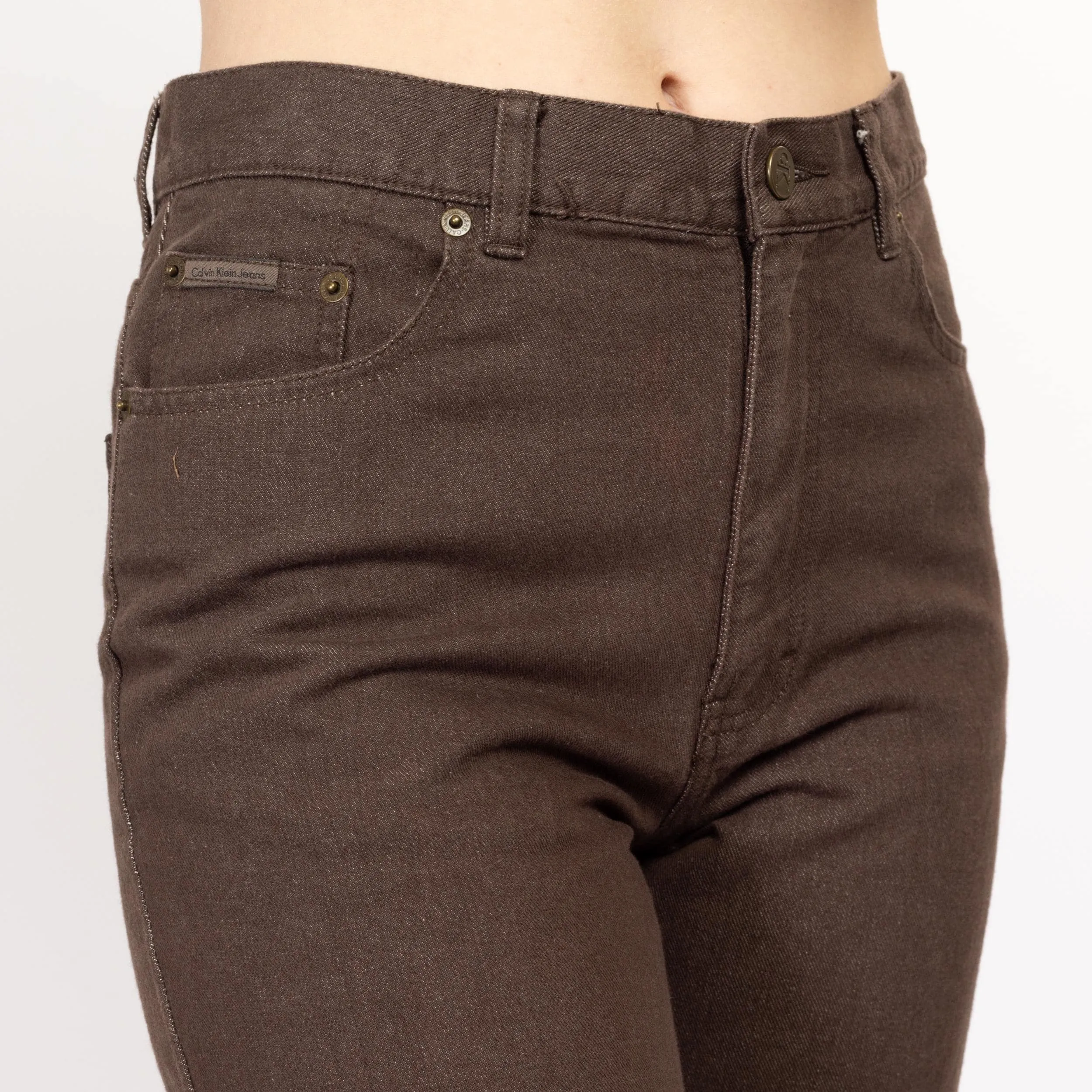 Small Vintage Calvin Klein Brown Relaxed Fit Jeans Size 6