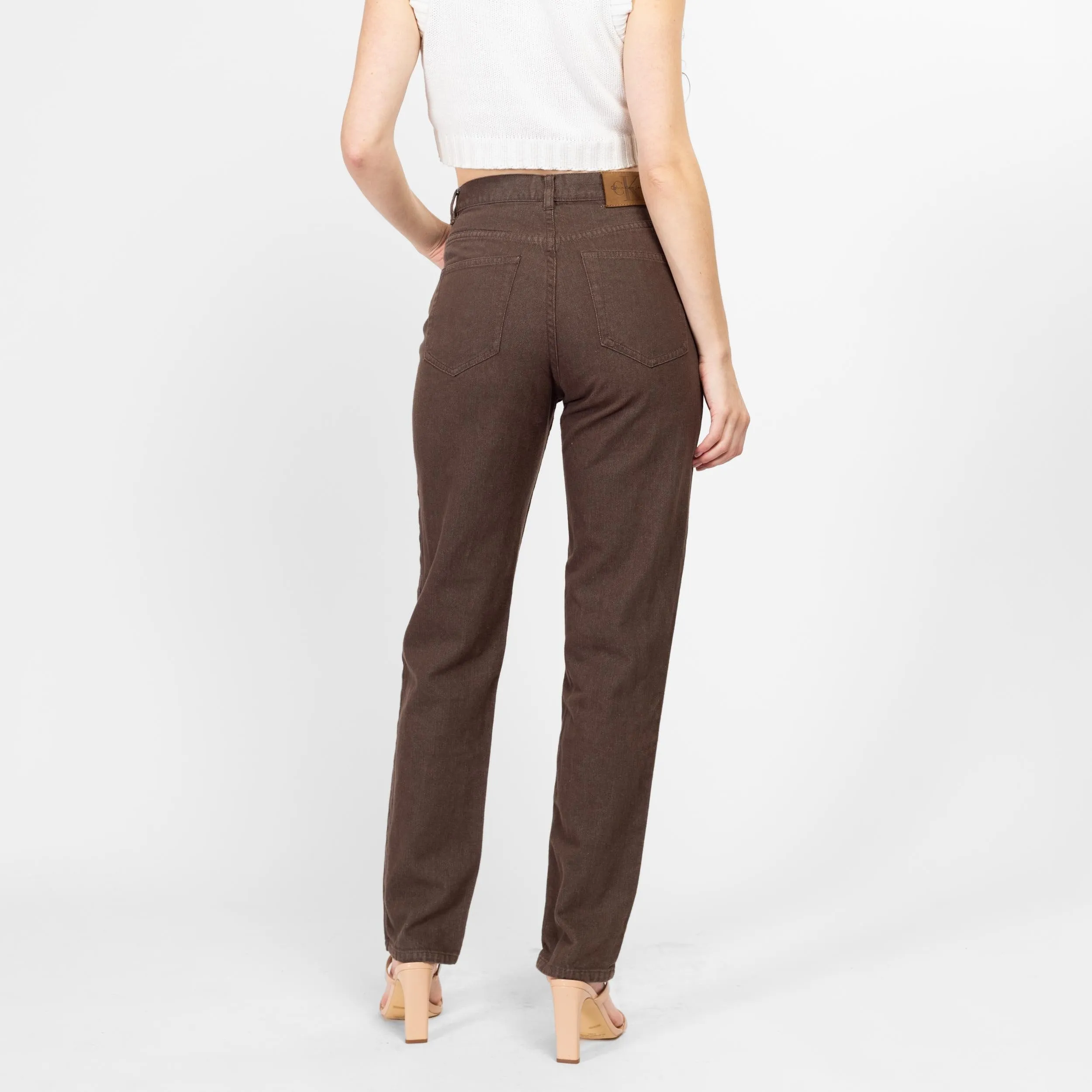 Small Vintage Calvin Klein Brown Relaxed Fit Jeans Size 6