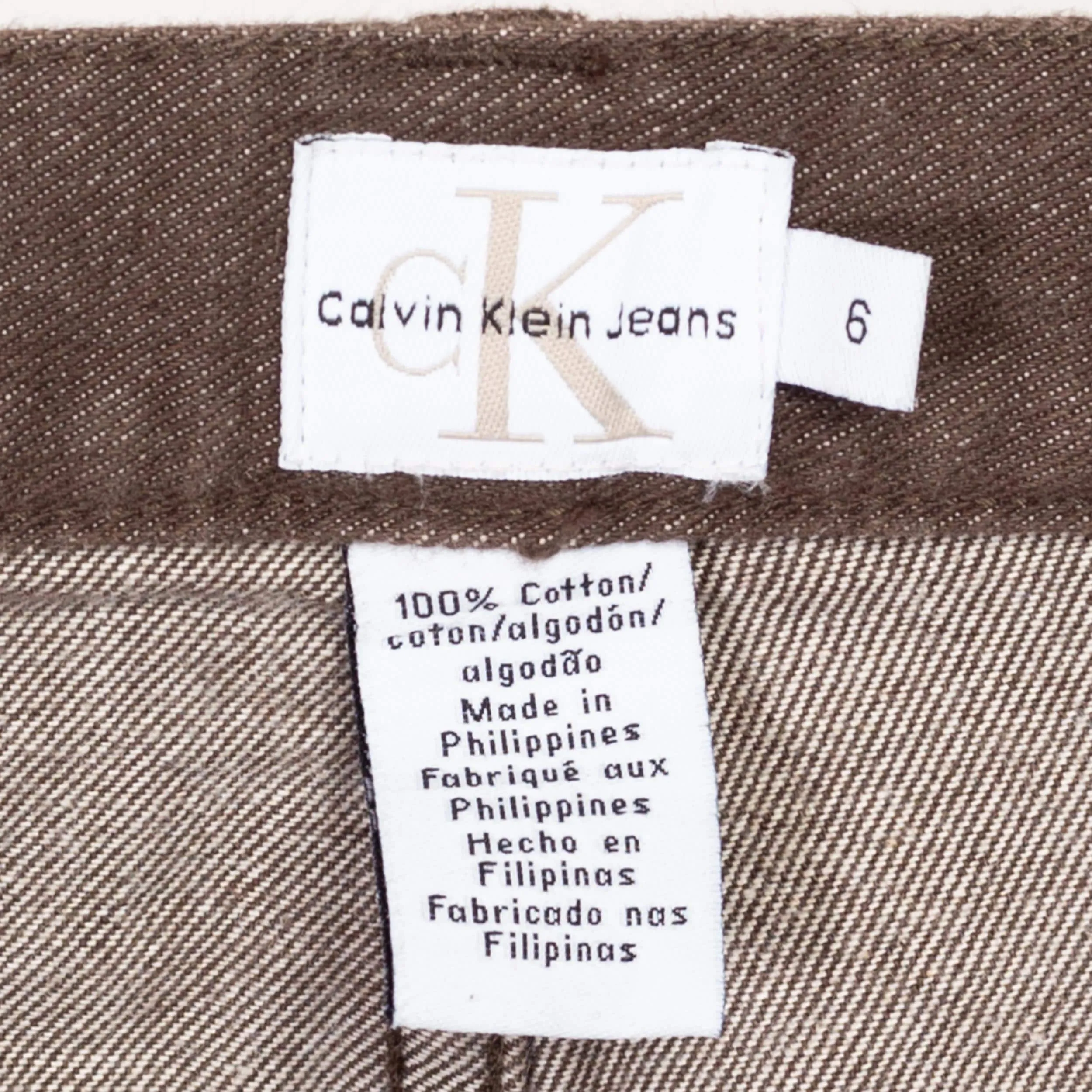 Small Vintage Calvin Klein Brown Relaxed Fit Jeans Size 6