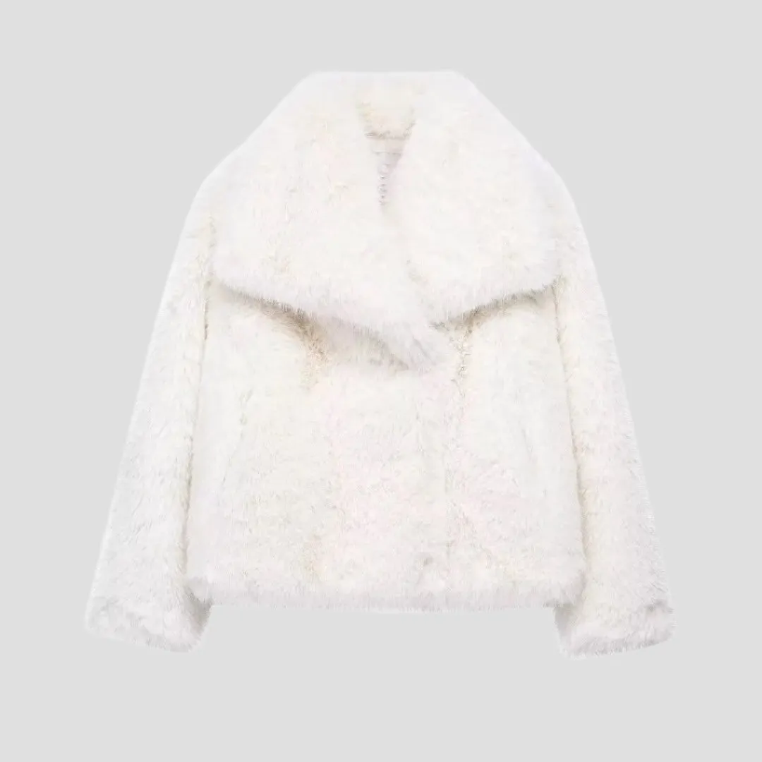 Soft Faux Fur Cropped Winter Coats