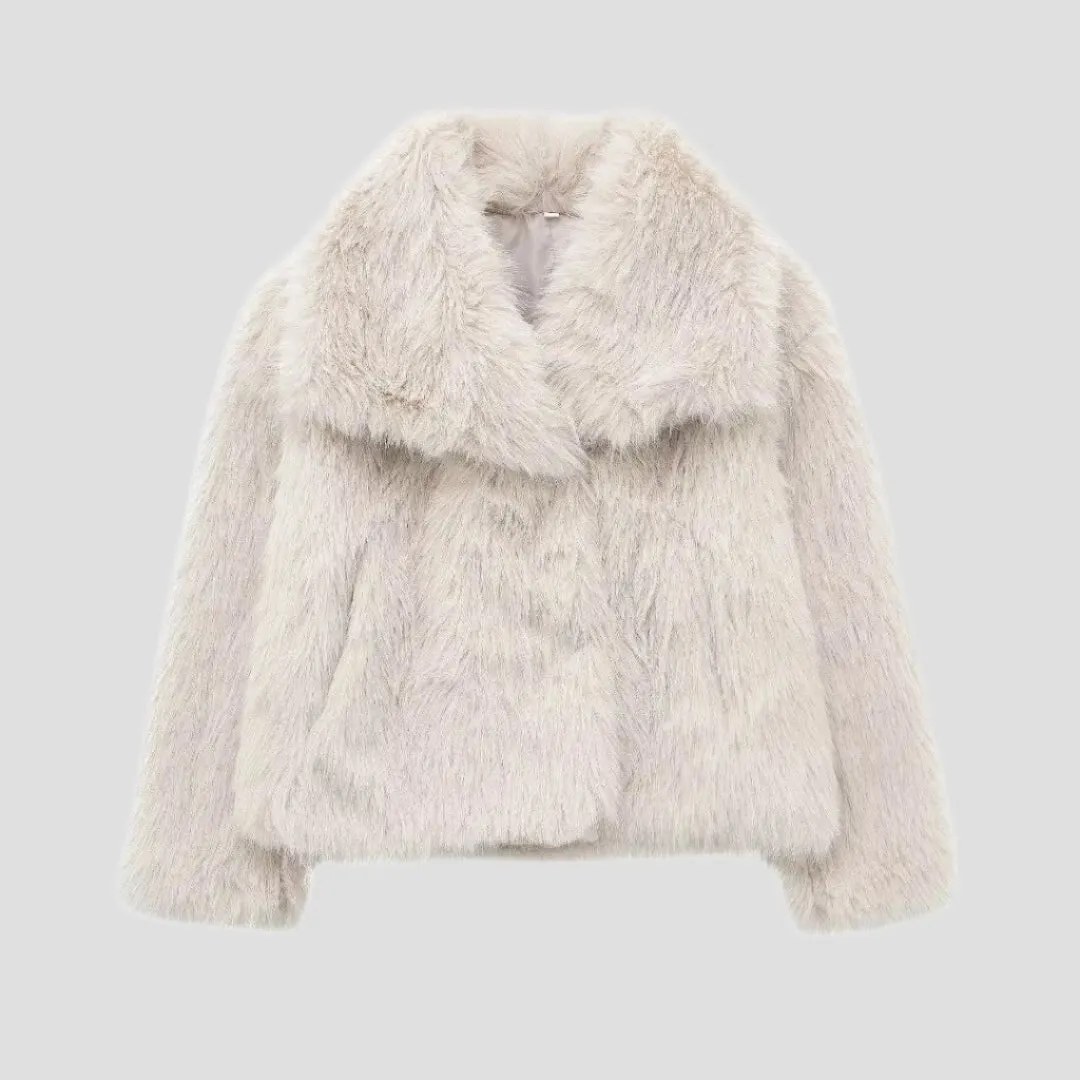 Soft Faux Fur Cropped Winter Coats