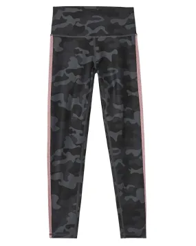 Spiritual Gangster Active Legging - Girls - Black Camo Print