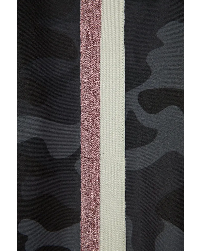 Spiritual Gangster Active Legging - Girls - Black Camo Print