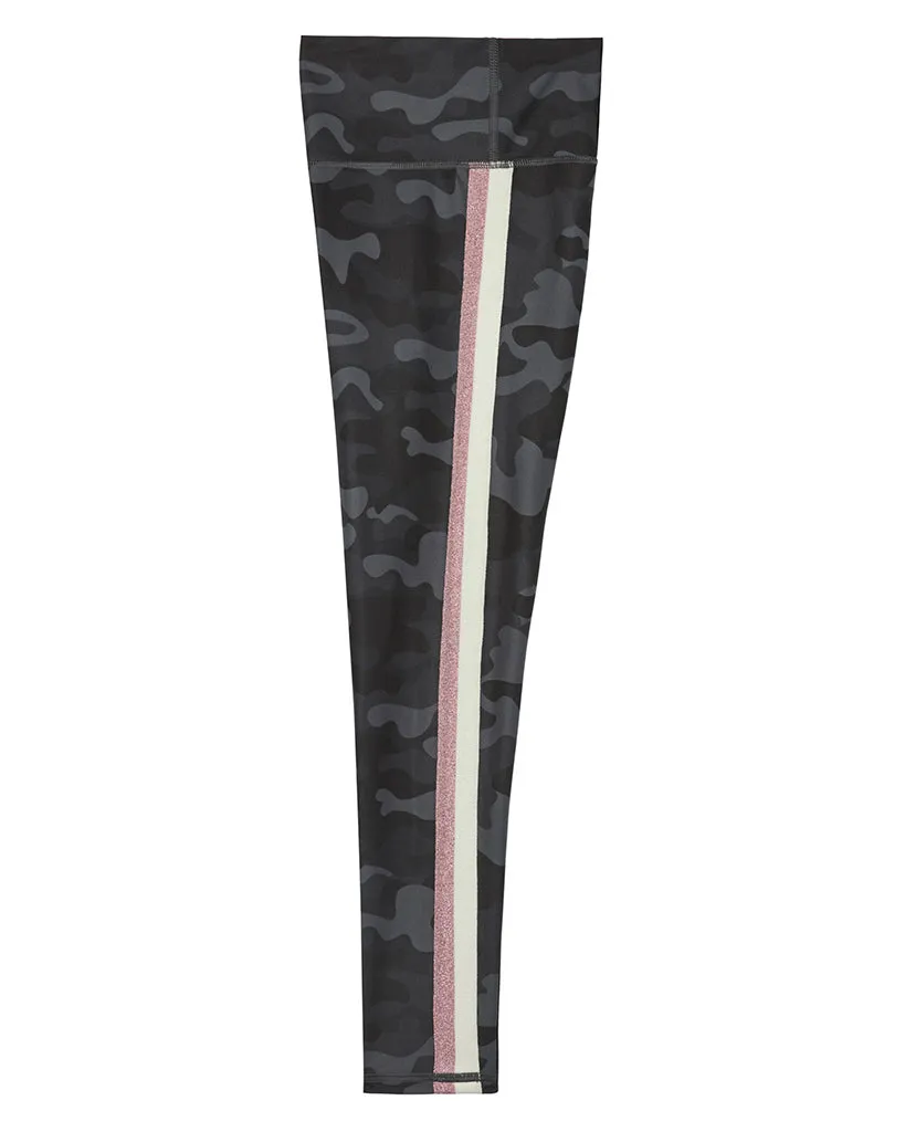 Spiritual Gangster Active Legging - Girls - Black Camo Print