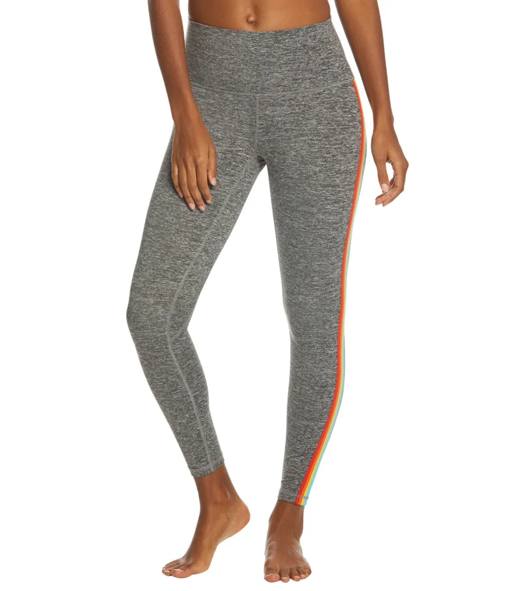 Spiritual Gangster Rainbow Stripe Midi High Rise Leggings