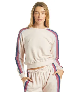Spiritual Gangster Stripe Malibu Crew Neck