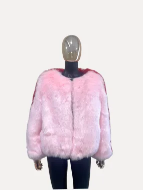 Strawberry Faux Fur Jacket
