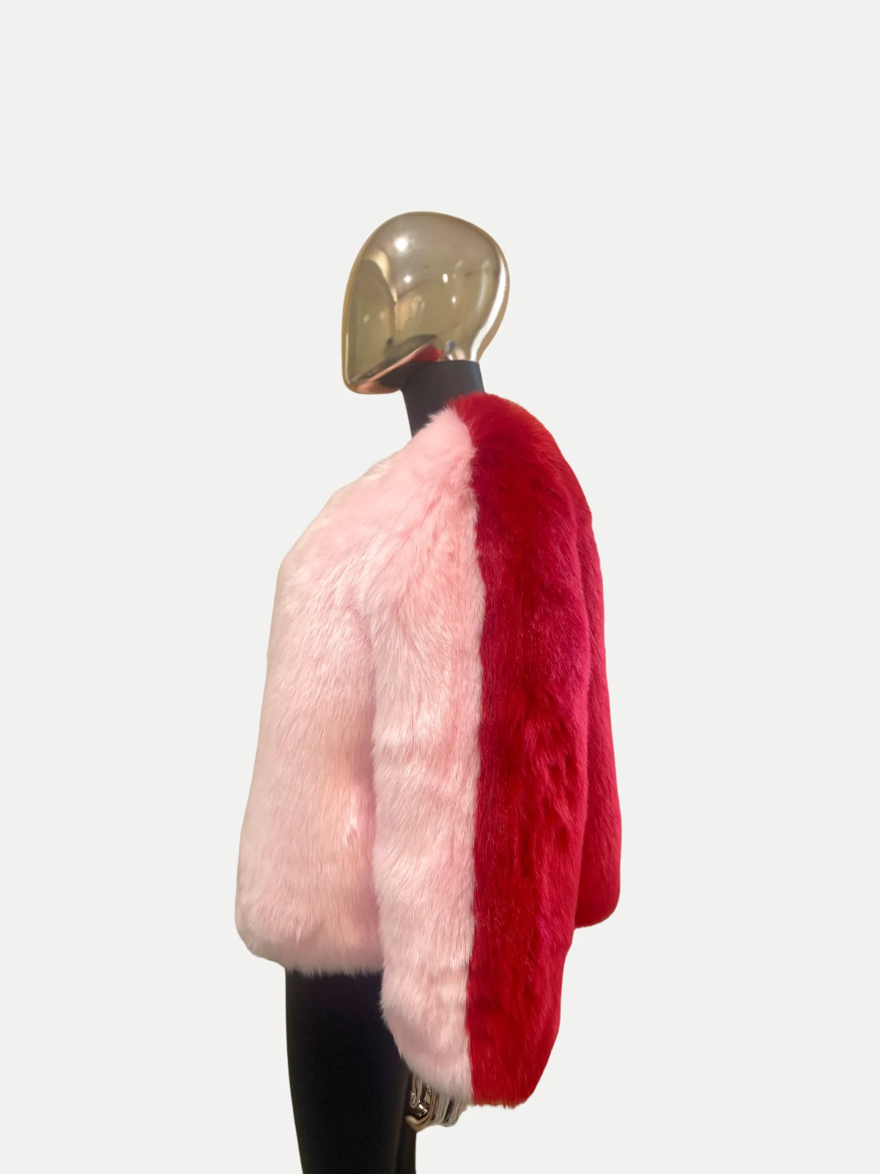 Strawberry Faux Fur Jacket
