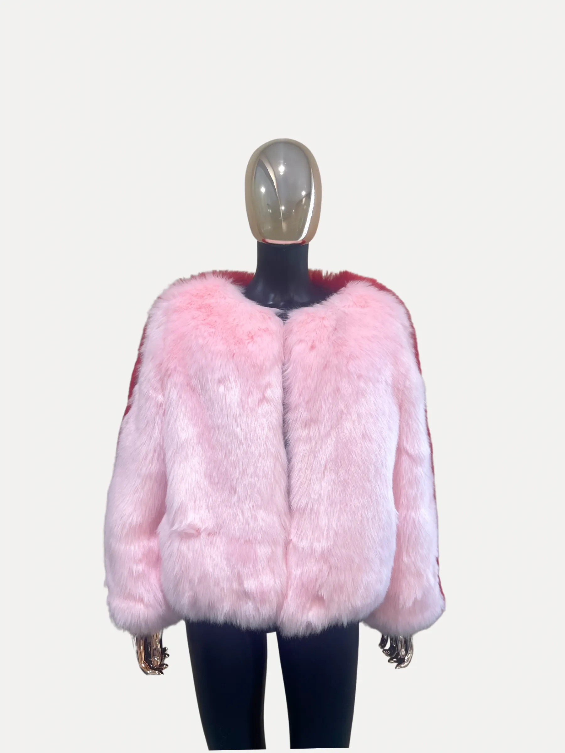 Strawberry Faux Fur Jacket