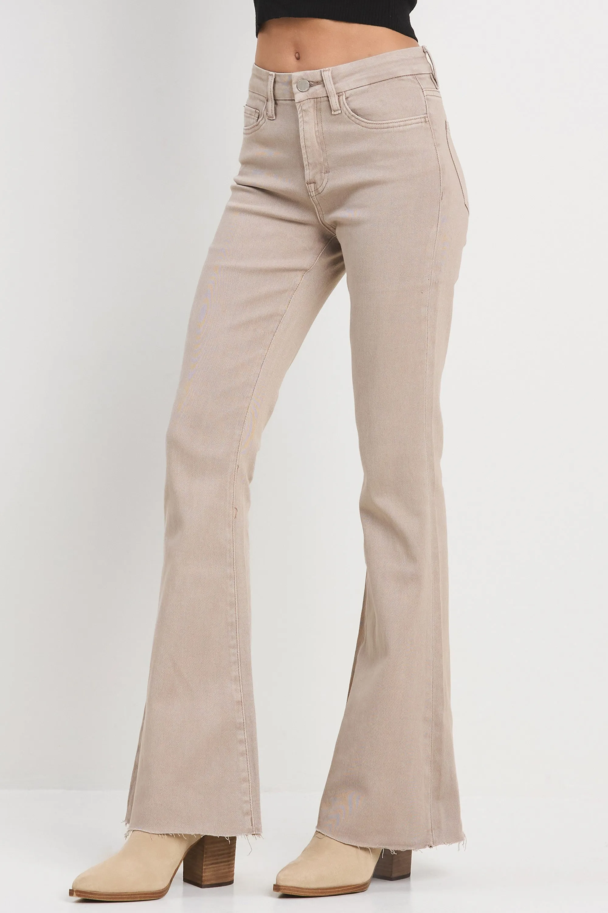 Stretch High Rise Flare Jeans