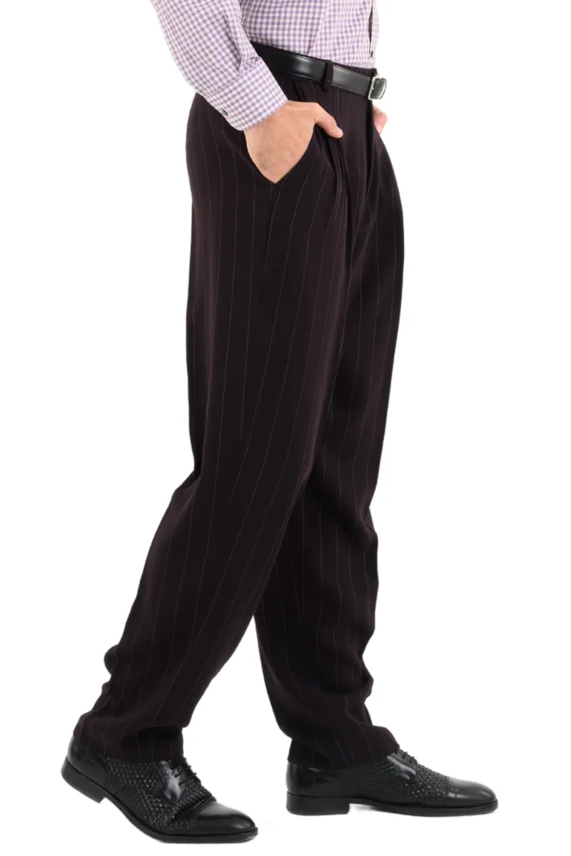 Striped Tango Pants With Four Pleats