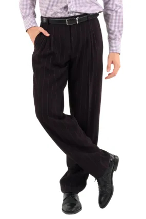 Striped Tango Pants With Four Pleats