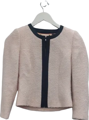 Ted Baker Pink Copped Boucle Jacket UK XS/S