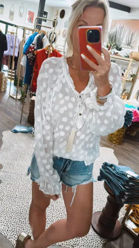 The Mabel Blouse in White by Aratta