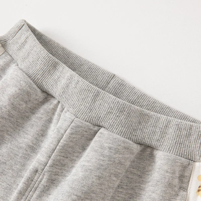 Tiger Emotion Two-piece Boy Yellow Sweater & Pants Set