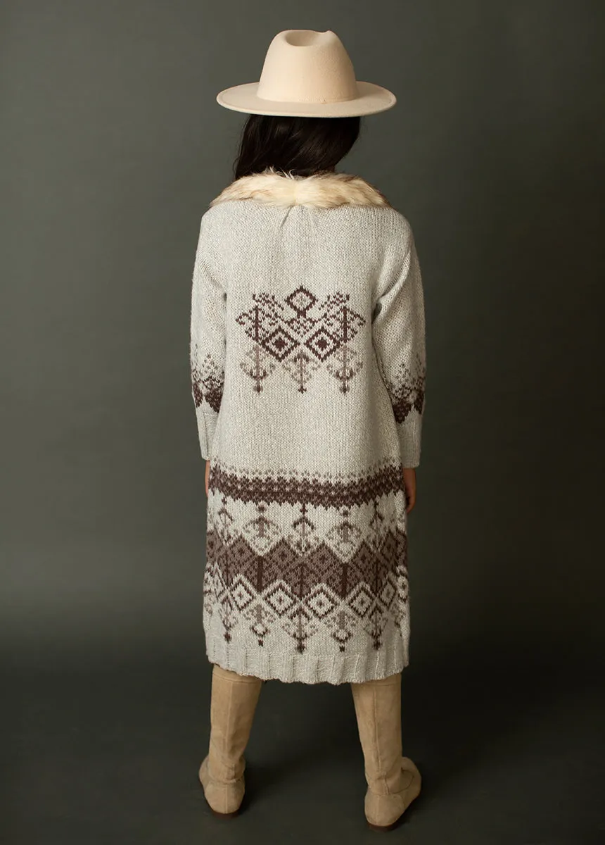 Tillie Duster in Oatmeal Pattern