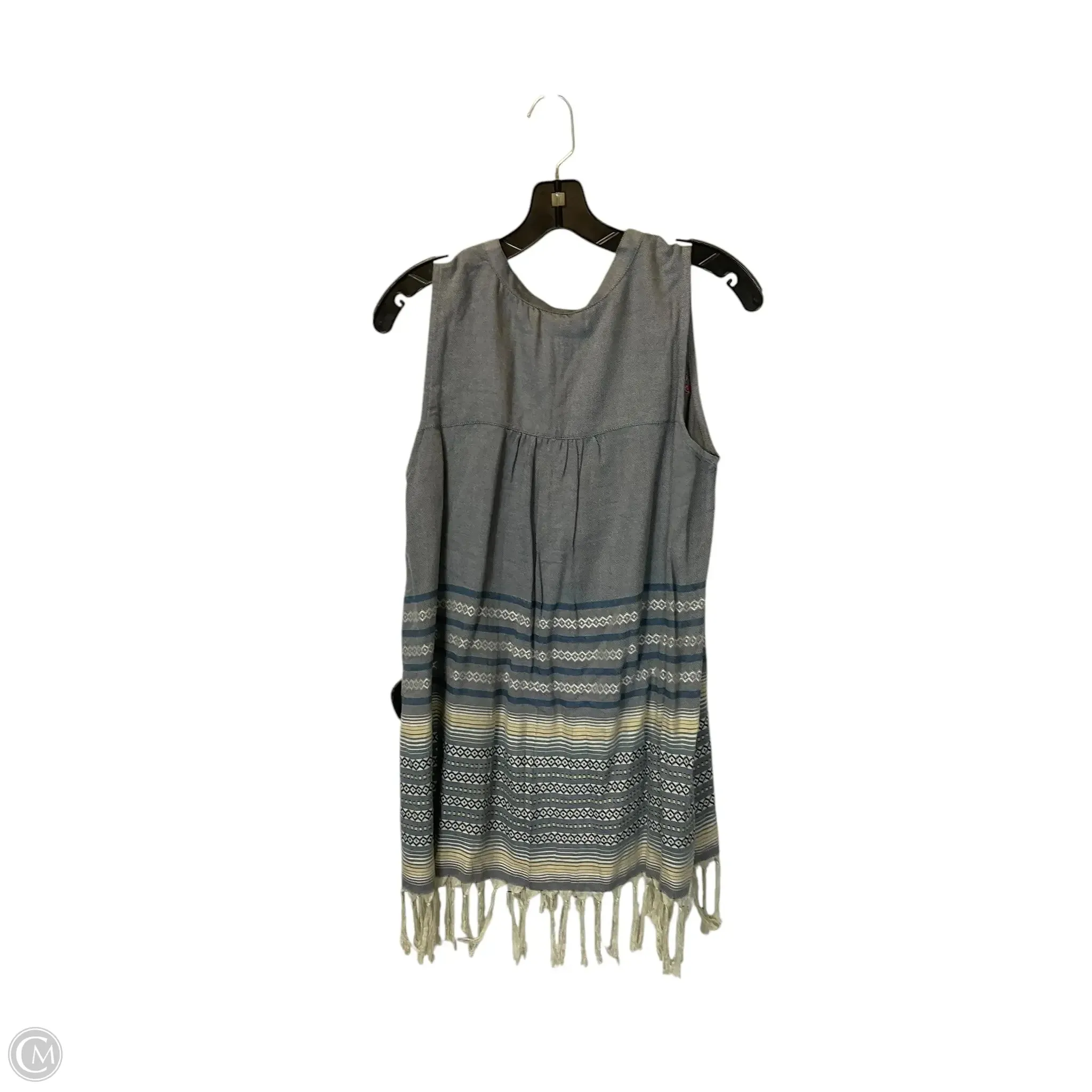 Top Sleeveless By Aratta Silent Journey In Blue & Pink, Size: S