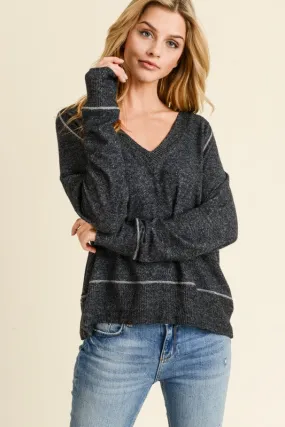 Ultra Soft V Neck Long Sleeve Sweater