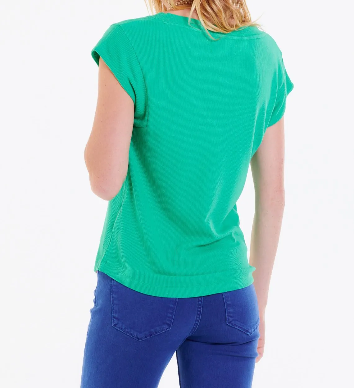 URI THERMAL V-NECK TOP SHAMROCK