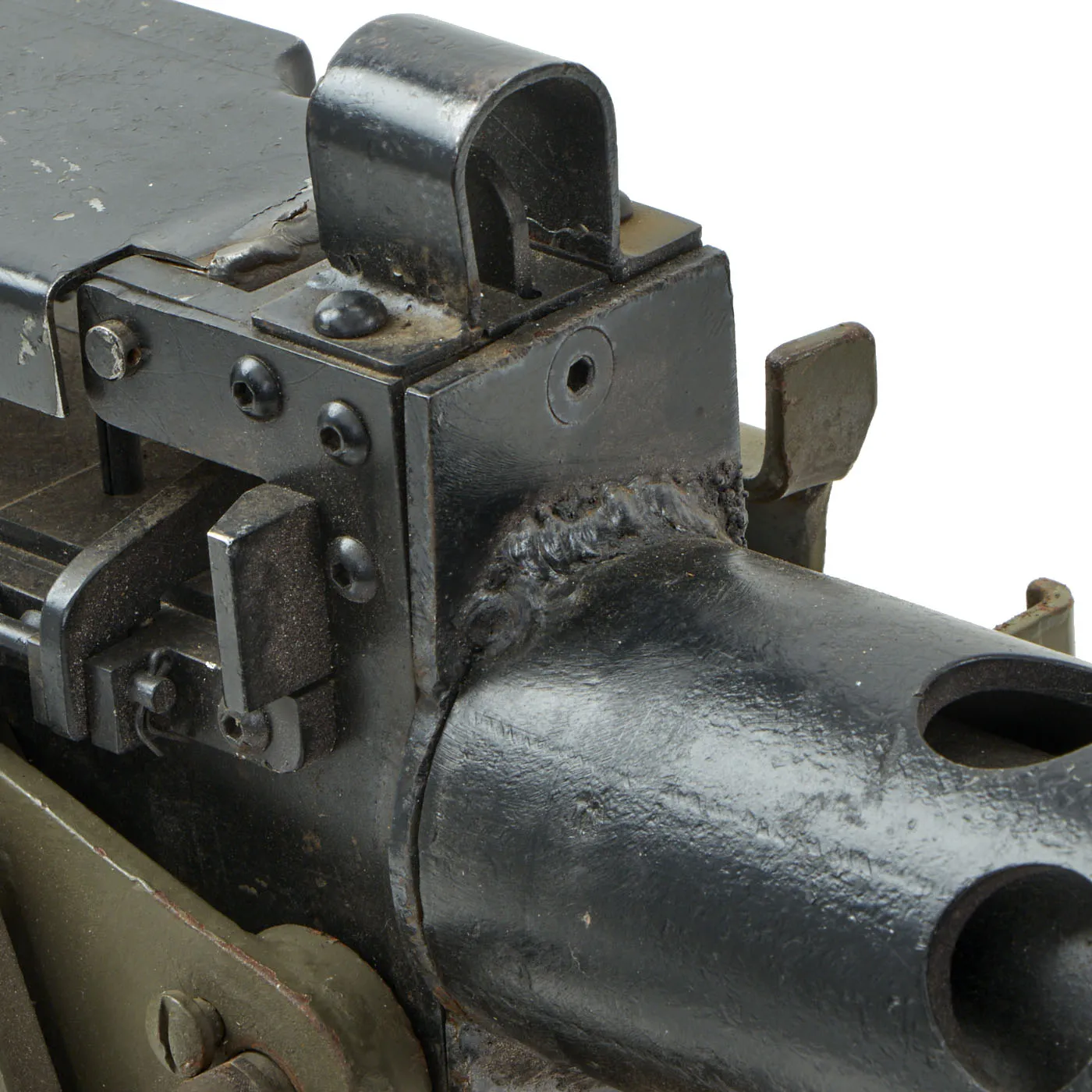 U.S. WWII M2 Browning .50 Caliber Aluminum and Steel Replica Machine Gun with Vehicle Mount